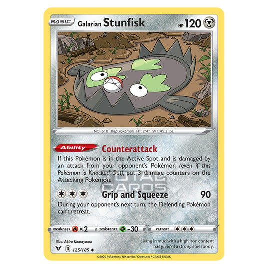 Pokemon - Sword & Shield - Vivid Voltage - Galarian Stunfisk - 125/185