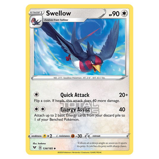 Pokemon - Sword & Shield - Vivid Voltage - Swellow - 134/185