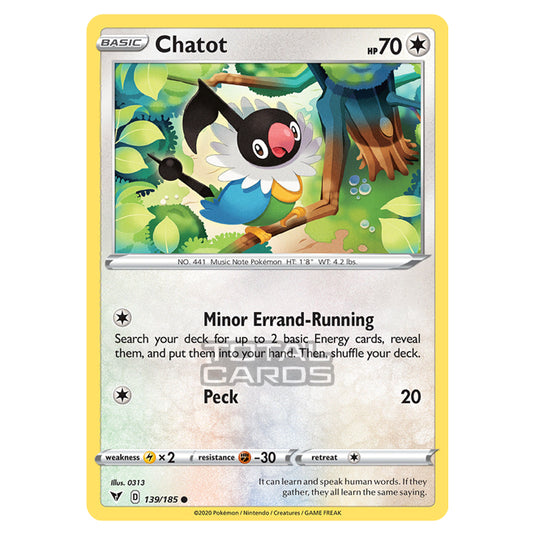 Pokemon - Sword & Shield - Vivid Voltage - Chatot - 139/185