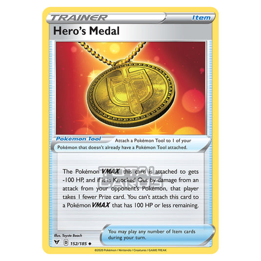 Pokemon - Sword & Shield - Vivid Voltage - Hero's Medal - 152/185