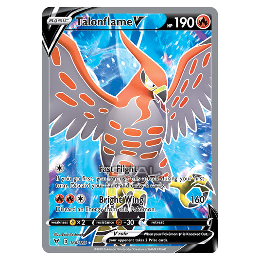 Pokemon - Sword & Shield - Vivid Voltage - Talonflame V - 168/185