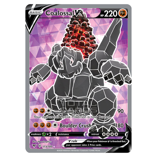 Pokemon - Sword & Shield - Vivid Voltage - Coalossal V - 173/185