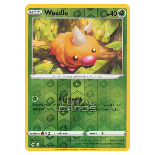 Pokemon - Sword & Shield - Vivid Voltage - Weedle - 001/185 - (Reverse Holo)