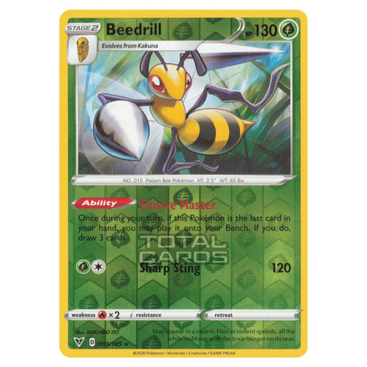 Pokemon - Sword & Shield - Vivid Voltage - Beedrill - 003/185 - (Reverse Holo)