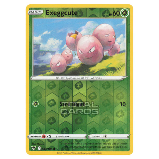 Pokemon - Sword & Shield - Vivid Voltage - Exeggcute - 004/185 - (Reverse Holo)