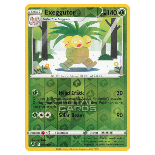 Pokemon - Sword & Shield - Vivid Voltage - Exeggutor - 005/185 - (Reverse Holo)