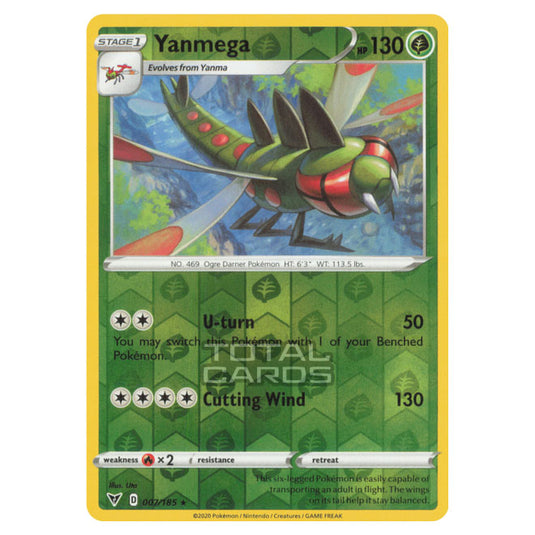 Pokemon - Sword & Shield - Vivid Voltage - Yanmega - 007/185 - (Reverse Holo)