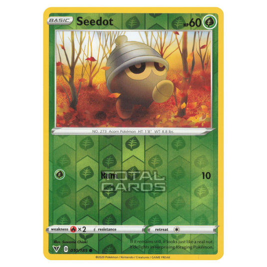 Pokemon - Sword & Shield - Vivid Voltage - Seedot - 010/185 - (Reverse Holo)