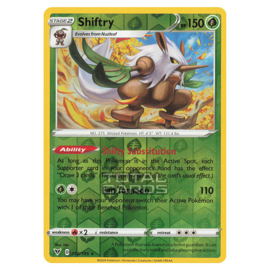 Pokemon - Sword & Shield - Vivid Voltage - Shiftry - 012/185 - (Reverse Holo)