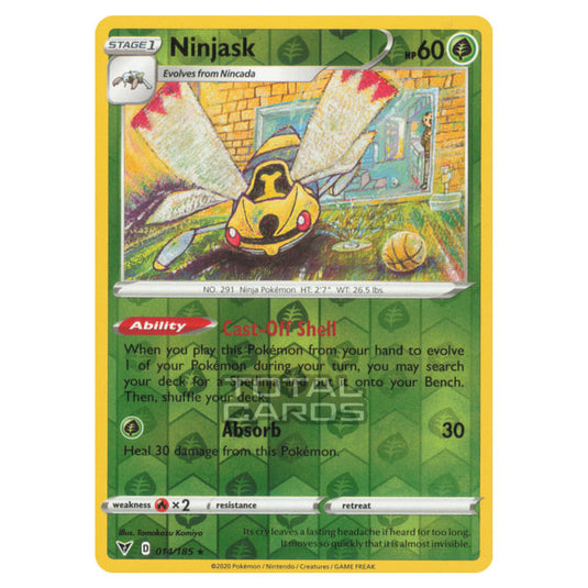 Pokemon - Sword & Shield - Vivid Voltage - Ninjask - 014/185 - (Reverse Holo)