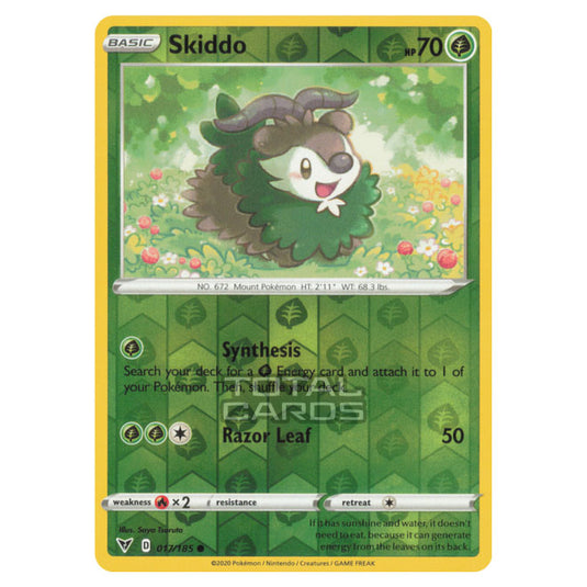 Pokemon - Sword & Shield - Vivid Voltage - Skiddo - 017/185 - (Reverse Holo)