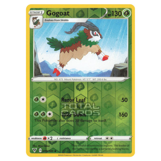 Pokemon - Sword & Shield - Vivid Voltage - Gogoat - 018/185 - (Reverse Holo)