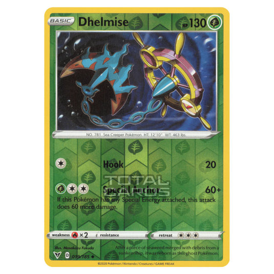 Pokemon - Sword & Shield - Vivid Voltage - Dhelmise - 019/185 - (Reverse Holo)