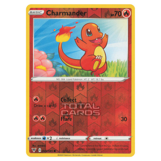 Pokemon - Sword & Shield - Vivid Voltage - Charmander - 023/185 - (Reverse Holo)