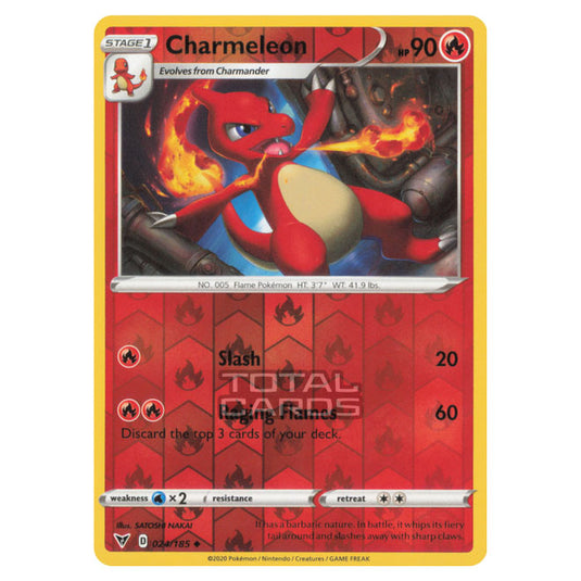 Pokemon - Sword & Shield - Vivid Voltage - Charmeleon - 024/185 - (Reverse Holo)