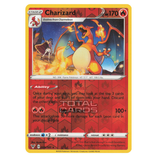 Pokemon - Sword & Shield - Vivid Voltage - Charizard - 025/185 - (Reverse Holo)