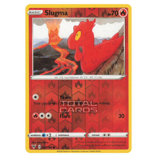 Pokemon - Sword & Shield - Vivid Voltage - Slugma - 027/185 - (Reverse Holo)