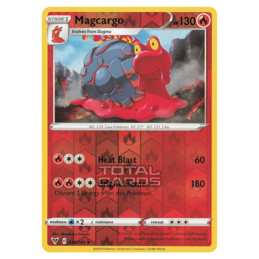 Pokemon - Sword & Shield - Vivid Voltage - Magcargo - 028/185 - (Reverse Holo)