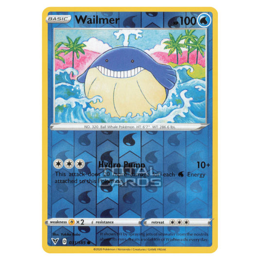 pokemon card wailmer Pokemon - Sword & Shield - Vivid Voltage - Wailmer - 031/185