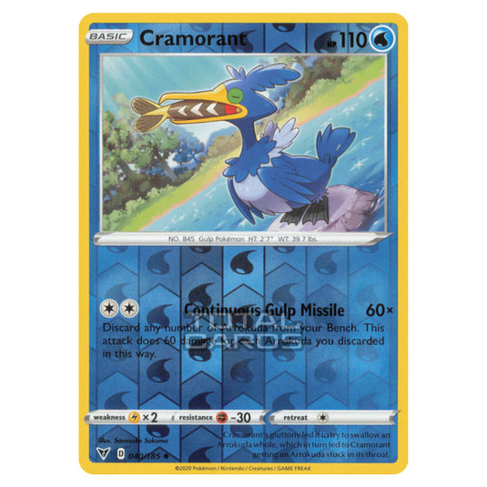 Pokemon - Sword & Shield - Vivid Voltage - Cramorant - 040/185 - (Reverse Holo)