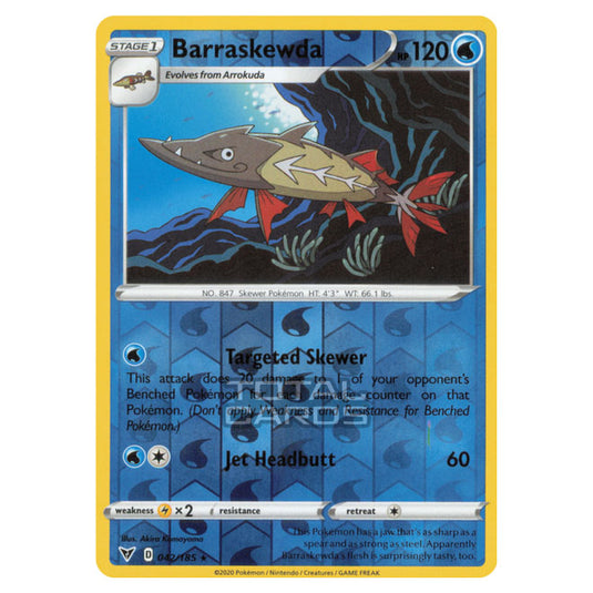 Pokemon - Sword & Shield - Vivid Voltage - Barraskewda - 042/185 - (Reverse Holo)