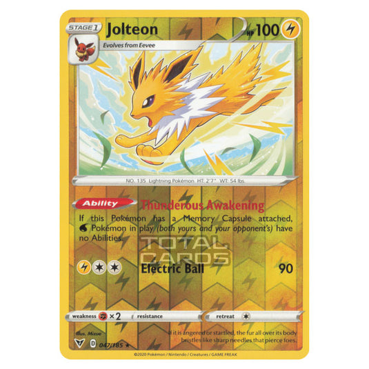 Pokemon - Sword & Shield - Vivid Voltage - Jolteon - 047/185 - (Reverse Holo)