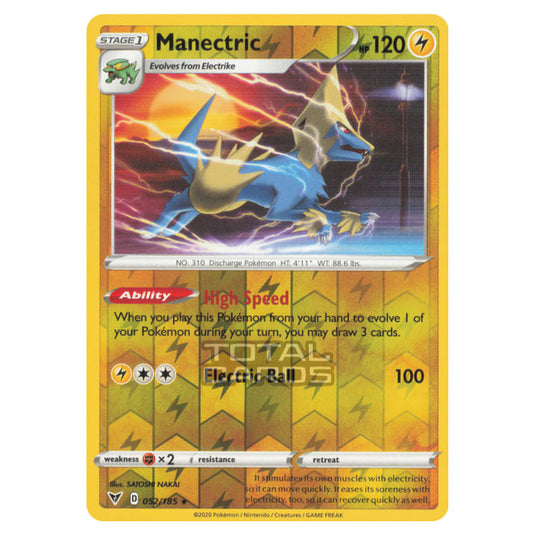 Pokemon - Sword & Shield - Vivid Voltage - Manectric - 052/185 - (Reverse Holo)