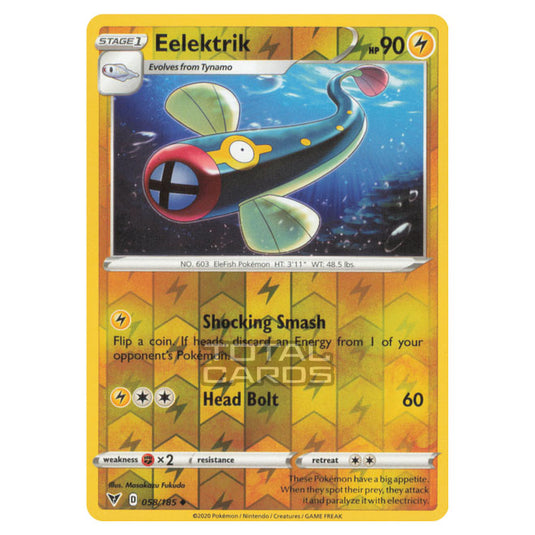 Pokemon - Sword & Shield - Vivid Voltage - Eelektrik - 058/185 - (Reverse Holo)