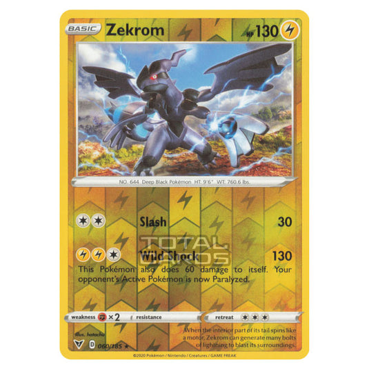 Pokemon - Sword & Shield - Vivid Voltage - Zekrom - 060/185 - (Reverse Holo)