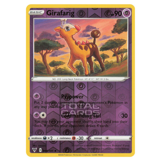 Pokemon - Sword & Shield - Vivid Voltage - Girafarig - 065/185 - (Reverse Holo)