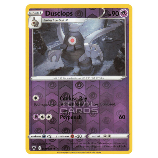 Pokemon - Sword & Shield - Vivid Voltage - Dusclops - 070/185 - (Rever Pokemon - Sword & Shield - Vivid Voltage - Dusclops - 070/185 - (Rever