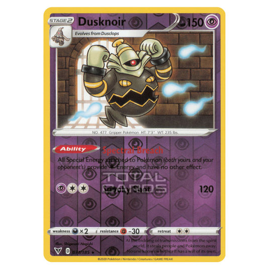 Pokemon - Sword & Shield - Vivid Voltage - Dusknoir - 071/185 - (Reverse Holo)