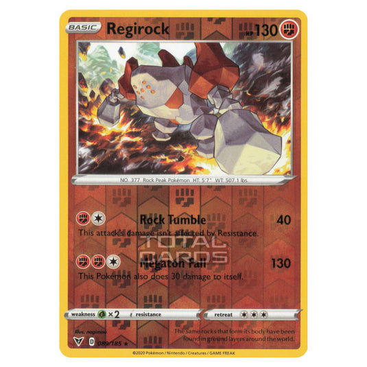 Pokemon - Sword & Shield - Vivid Voltage - Regirock - 089/185 - (Reverse Holo)