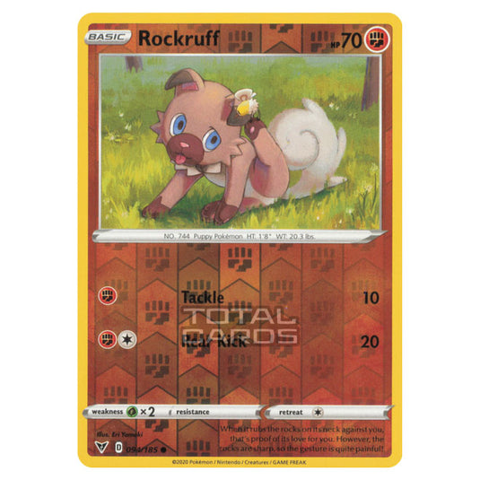 Pokemon - Sword & Shield - Vivid Voltage - Rockruff - 094/185 - (Reverse Holo)