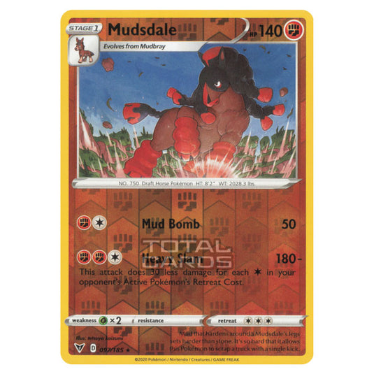Pokemon - Sword & Shield - Vivid Voltage - Mudsdale - 097/185 - (Reverse Holo)