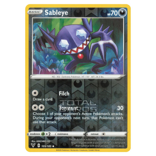 Pokemon - Sword & Shield - Vivid Voltage - Sableye - 105/185 - (Reverse Holo)