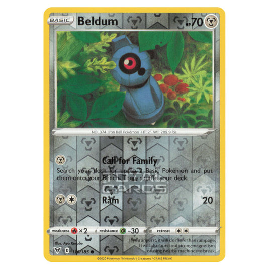 Pokemon - Sword & Shield - Vivid Voltage - Beldum - 116/185 - (Reverse Holo)