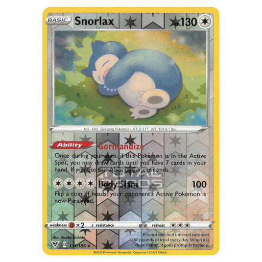 Pokemon - Sword & Shield - Vivid Voltage - Snorlax - 131/185 - (Reverse Holo)