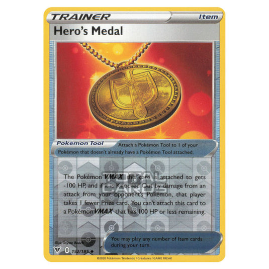 Pokemon - Sword & Shield - Vivid Voltage - Hero's Medal - 152/185 - (Reverse Holo)