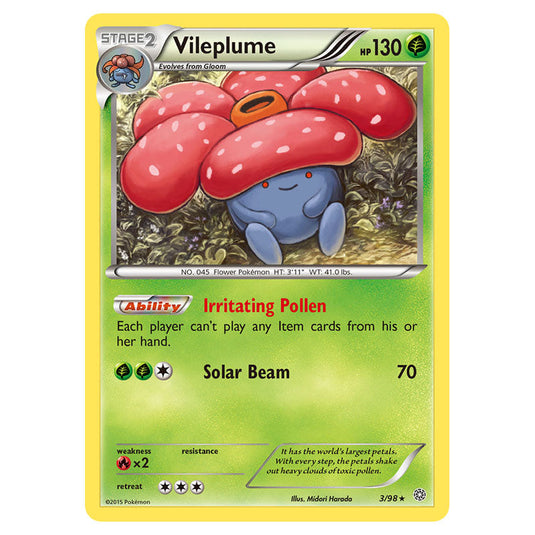 Vileplume 3 card from the Pokemon set Ancient Origins