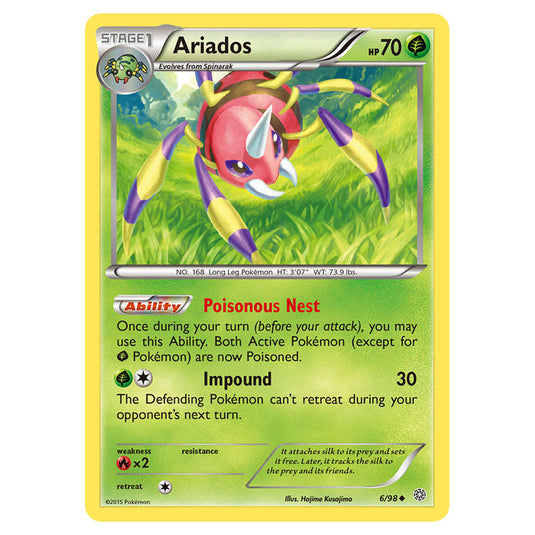 Ariados 6 card from the Pokemon set Ancient Origins