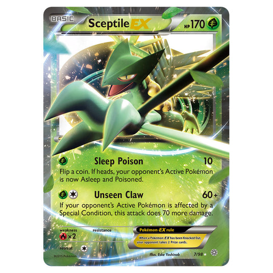 Sceptile-EX 7 card from the Pokemon set Ancient Origins