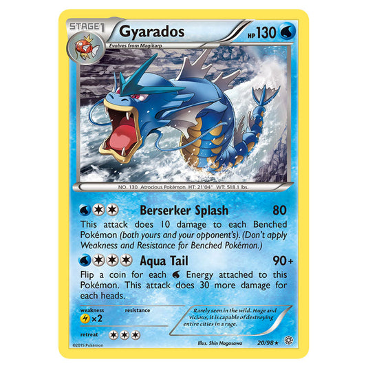 Gyarados 20 card from the Pokemon set Ancient Origins