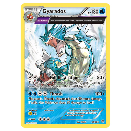 Gyarados 21 card from the Pokemon set Ancient Origins