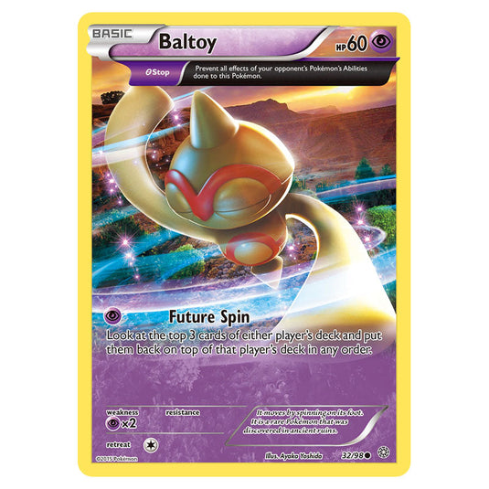 Baltoy 32 card from the Pokemon set Ancient Origins