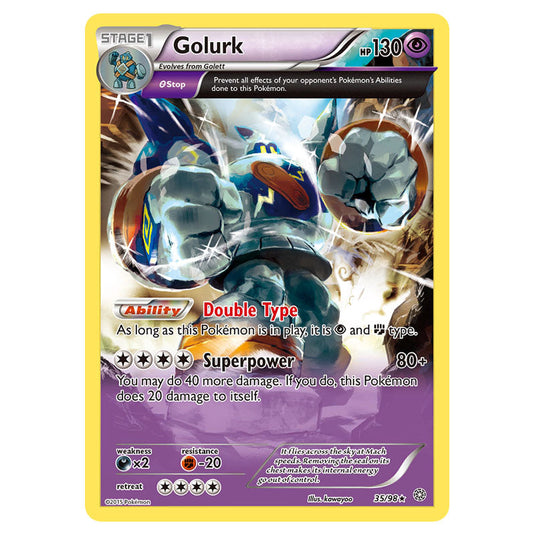 Golurk 35 card from the Pokemon set Ancient Origins