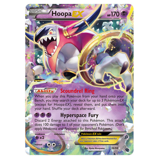 Hoopa-EX 36 card from the Pokemon set Ancient Origins