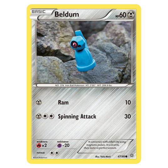 Beldum 47 card from the Pokemon set Ancient Origins