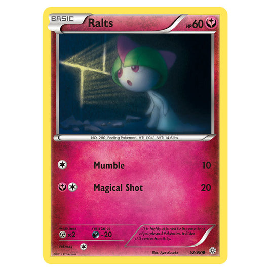 Ralts 52 card from the Pokemon set Ancient Origins