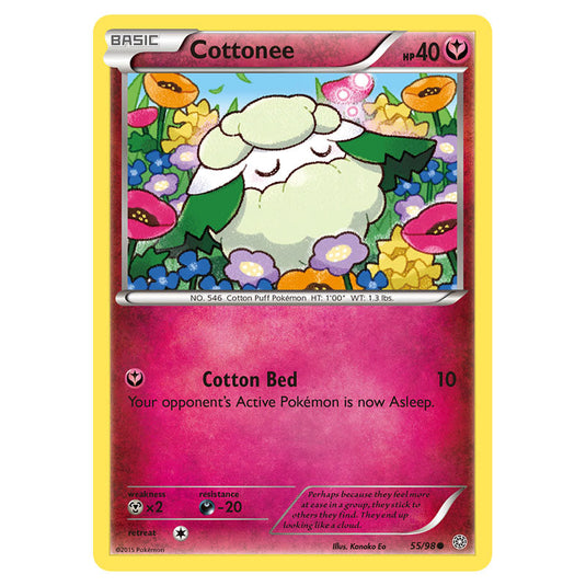 Cottonee 55 card from the Pokemon set Ancient Origins